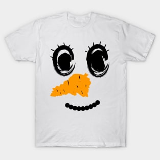 Happy Snowman Face T-Shirt